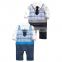 2016 fashion fake 2 pcs gentleman clothing baby boy clothes rompers with tie