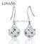 New Design Crystal Drop Dangle Silver Earring