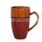 Red and balck design high quality wooden chinese tea cup