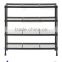 Metal Frame Bundle Bookcase Ladder,Black