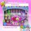Plastic girls cooking toys box packing kitchen set toys for kids