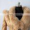 factory direct sale down jacket with fox fur trim for women