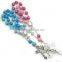 rosary,religious decade rosary, arcylic and polymer clay beaded rosary, cheap religious necklaces