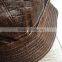 waterproof PU brown bucket hat