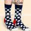 Custom Different Style Colorful Dotted Socks,Mens Crew Socks,happy Dotted Dress Socks