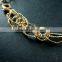 19cm 14K light gold plated brass faceted rhombic link fashion DIY bracelet supplies 1900072