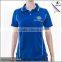 Customized Logo Blue Racing Women Polo Shirt With Embroidery