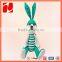 New design sitting long ear plush green rabbit toy