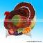 Turkey Design Ceramic Salad Plate, 10-5/8 by 9-1/8-Inch, Set of 4