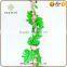 The rural custom festival decorates birch hemp rope ladder