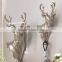 Hand carved clothes hook resin deer bag holder hook