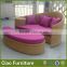bali outdoor sun bed rattan round sunbed wicker furniture