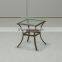 outdoor cast aluminum coffee shop table and chair for garden/patio sets