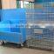 Warehouse folding steel storage cage/roller container