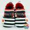 2015 Black And White Stripe Crib Shoes Anti-slip Soft Sole Baby Toddler Infant Prewalker Cotton Baby Shoe Baby Christening Gifts