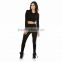 Women Cheap Tracksuit Suit Sets Custom Tracksuit Summer Top Sexy 2 Piece Set Latest Design Short Top Hooded Full Length Sets