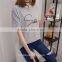 Wholesale loose short sleeve women t shirt custom printing t shirt