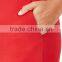 Customized Lady's Apparel Simple Red-color Latest Design Flat Front Skinny Pants(DQM019P)