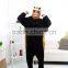 flannel cartoon adult animal jumpsuit animal pajamas jumpsuit raccoon design