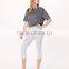 MGOO New Launched Short Sleeve Ladies Crop Top Plain Gym Wear Dri Fit Tank Top With Open Back
