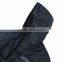 Single Plain Black Removable Hood Mens Fall Jacket