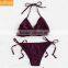 Woman Brazilian Swimwear Push Up Bathing Suit Ruffled String Bikinis