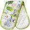 Multifunctional Cotton Twill Flower And Bird Printed Double Oven Mitt