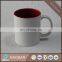 11oz sublimation inner color mugs,white handle,red,pink,yellow,green etc.available color