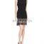 CHEFON Crepe lace-bottom sleeveless affordable evening dresses
