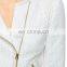 CHEFON White Zip Closure and Pockets Long Sleeve Jacket,fit Jacket,ladies Jacket Manufacturer