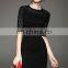 Ladies fashion short sleeve sweater dress red color two pieces china dress