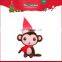 Soft toys 12'' stuffed red christmas monkey doll