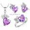 Rhinestone Diamond set with earings ring and necklace