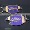 Rugby ball shape zinc alloy metal beer bottle opener with enamel color logo keyring