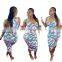 LAITE D2115 Amazon Hot Sales  Ladies Fashion Printed Casual Dresses Women Summer Dresses