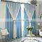 Wholesale Custom Ready Made Sun Shade Double Layer Lace Fancy Polyester Decorative Fabric Blackout Window Curtain For Home