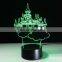 Dream Castle Shaped 3D lighting Cable LED USB Kid's Gifts Bedroom Night Light Children's Party Multicolor Decorative Table Lamp