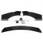 Black three-section design arrives in body kit UNIVERSAL Accessory ABS Universal front bumper lip spoiler