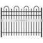 Hot Sale Xinhai #18 H 5 ft * W 6 ft Galvanized and Power Coated Steel Ornamental Fence Panel With Hoop