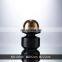 Customized Creative Decoration Different Size Vase With Metal Lid Black Glass Vases In Bulk