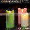 wax led candle light with realistic flame timer and remote control USA EU patent