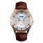 Skmei 9091 Water resistant leather strap men quartz watch movement