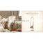 208 golden royal design bedroom furniture genuine leather antique King size bed frame