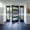 villa unique oversized style horizontal spring hinge sliding system iron frame glass pivot entry door with sidelights