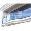 glass fence aluminum u channel  glass railing with design