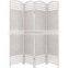 White 4 Panel 5 1/2 ft. Tall Fiber Weave Room Divider