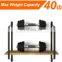 China bedroom kitchen wood iron wall modern mountable display rack shelf units