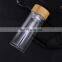 Wholesale Transparent GlassBottle Water Sport with Wooden Lid 350ml