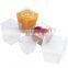 High Quality Disposable Square Mini Cube Clear Tasting Plastic Dessert Cup
