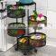 3 4 5 Layer Rotating Utility Trolley Cart Kitchen Storage Rack Organizer With Wheels